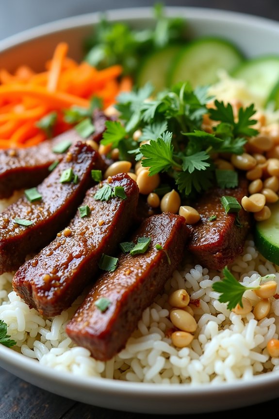 aromatic lemongrass beef bowl