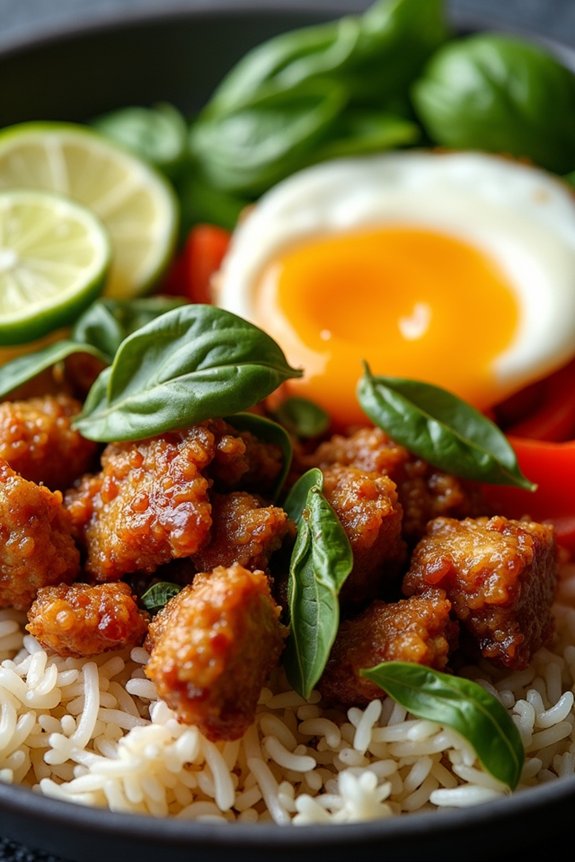 aromatic thai basil chicken