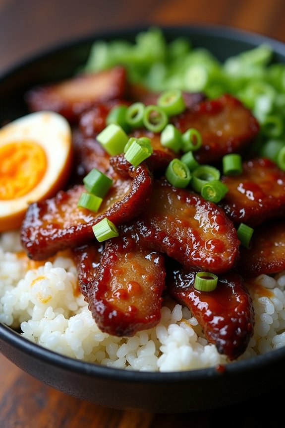 braised pork rice bowl