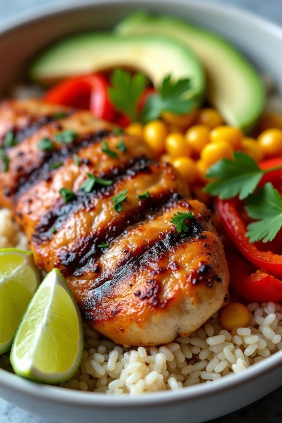 chipotle lime chicken bowl
