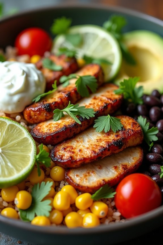 cilantro lime chicken bowl