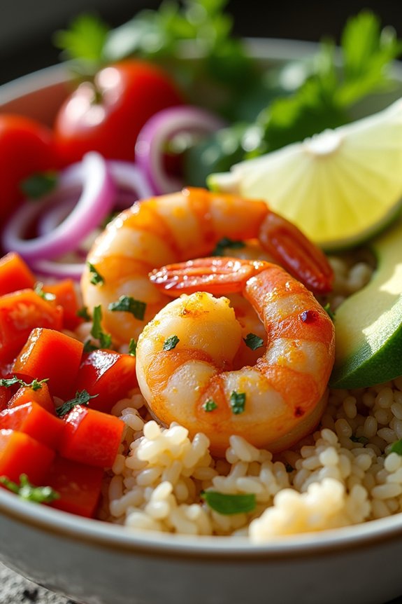 cilantro lime shrimp bowl