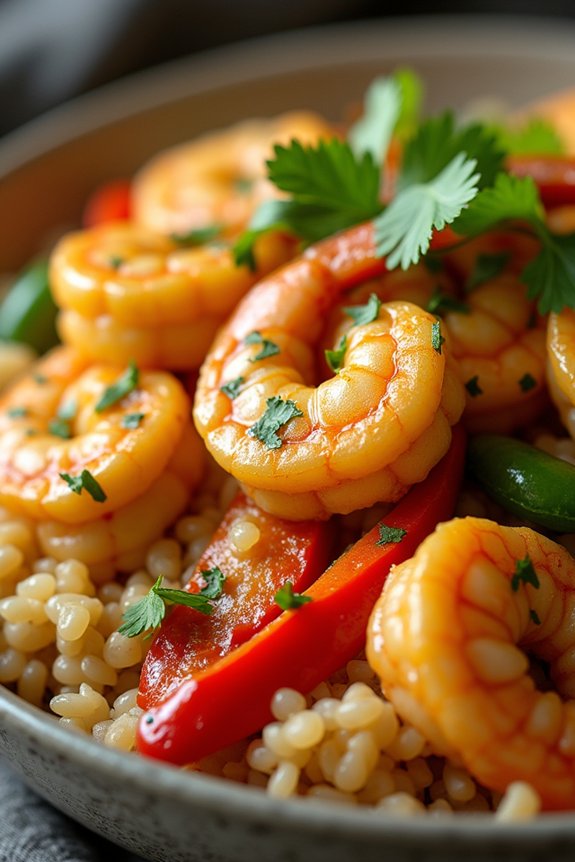 coconut curry shrimp bowl