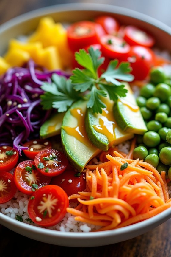 colorful nutritious veggie bowl