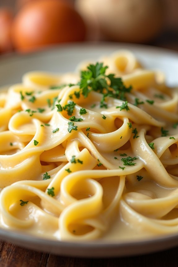 creamy alfredo noodle delight