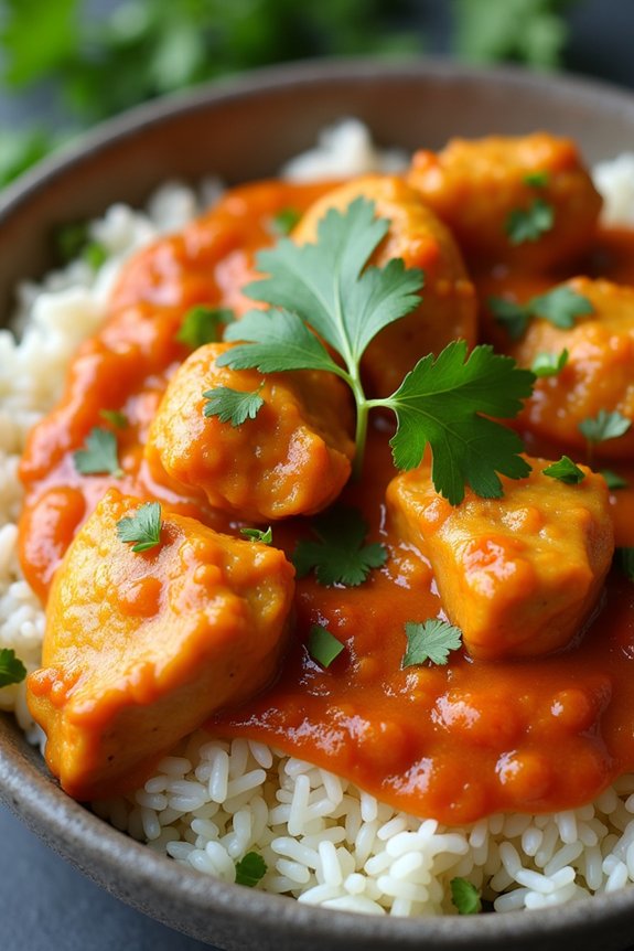 creamy butter chicken bowl
