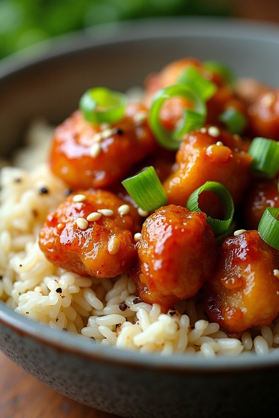 crispy chicken with honey garlic