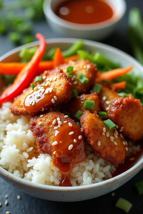 crispy chicken with sesame