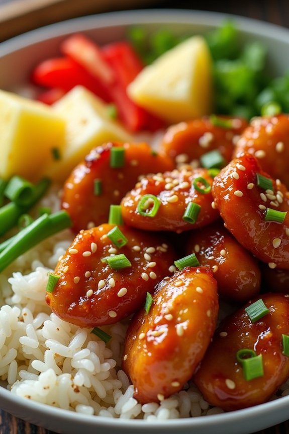 crispy chicken with tangy sauce