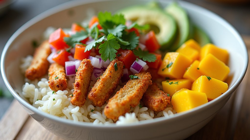 13 Crispy Chicken Rice Bowl Ideas That Add Crunch crunchy chicken rice bowls