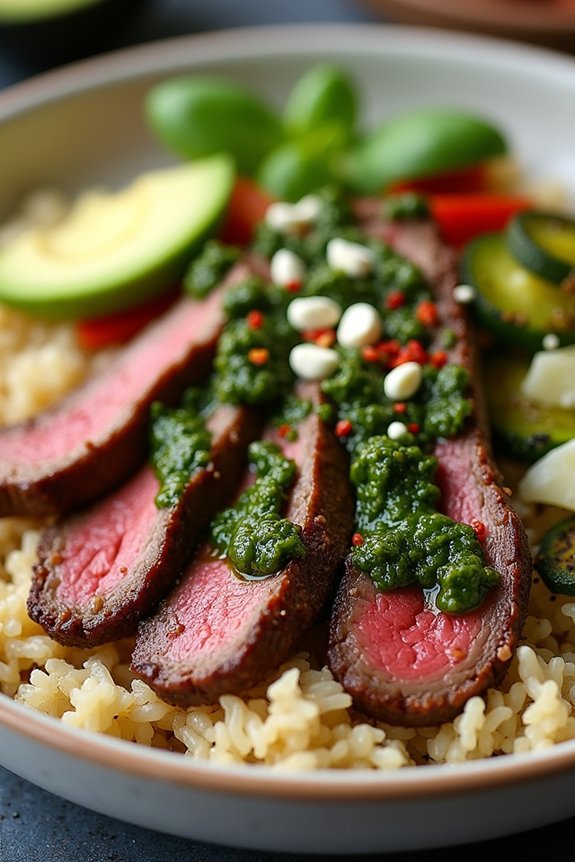 delicious chimichurri steak bowl