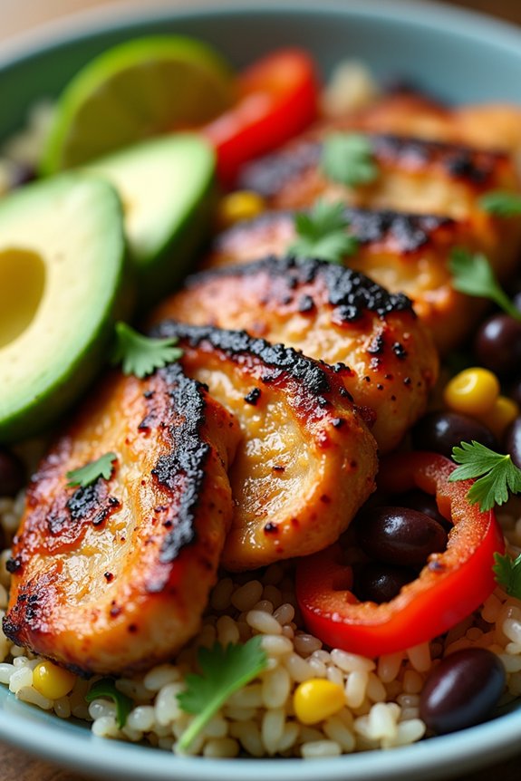 delicious grilled chicken bowl
