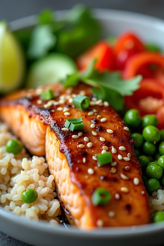 delicious salmon rice bowl