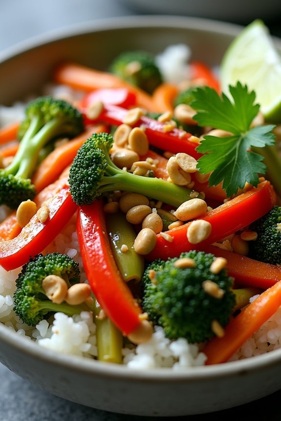 delicious thai peanut stir fry