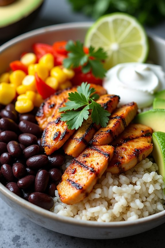 flavorful chipotle chicken bowl
