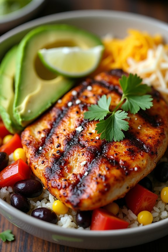 flavorful chipotle chicken rice