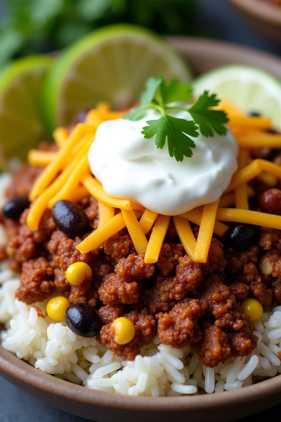 flavorful mexican beef bowl