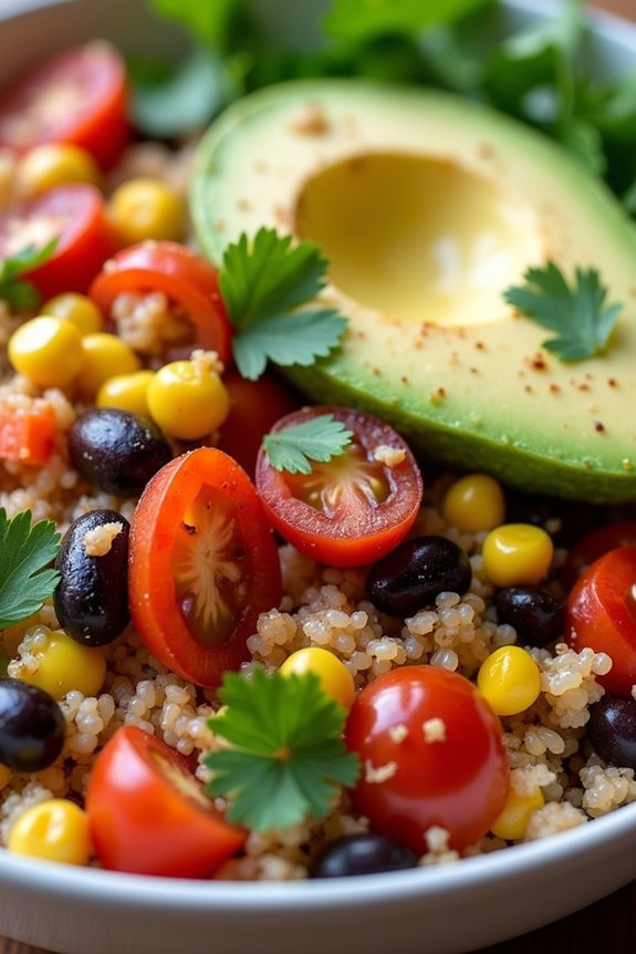 flavorful quinoa rice bowl