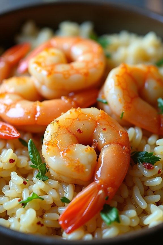 garlic butter shrimp rice
