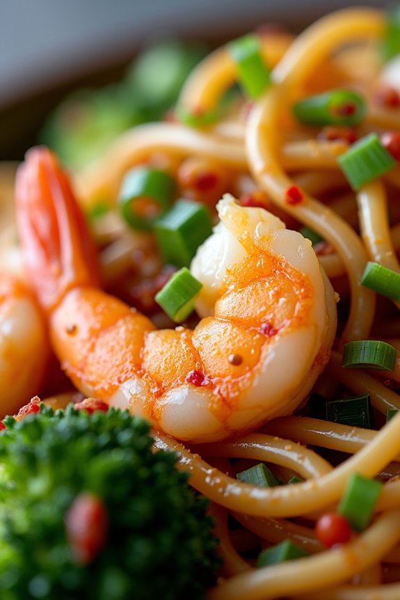 garlic shrimp noodle delight