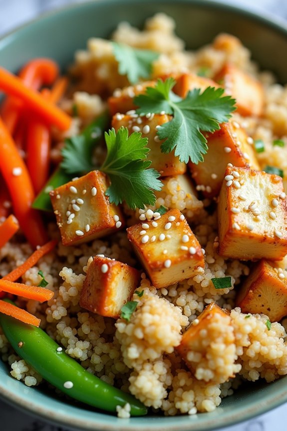 healthy asian cauliflower bowl