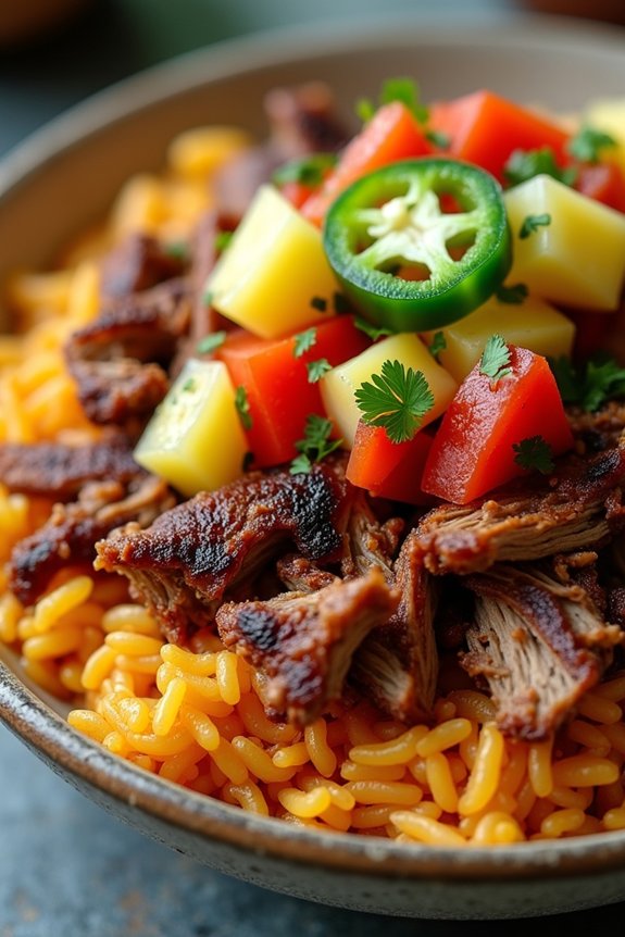hearty carnitas salsa bowl