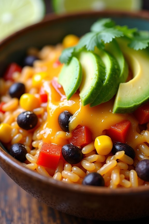 hearty vegetarian rice bowl
