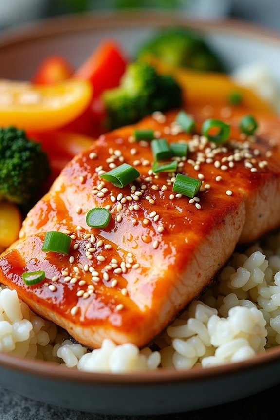honey garlic salmon dish