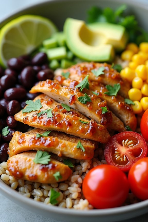 honey lime chicken bowl