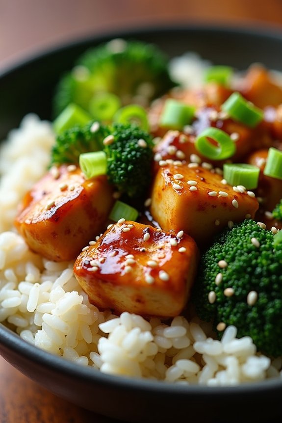 honey soy chicken bowl