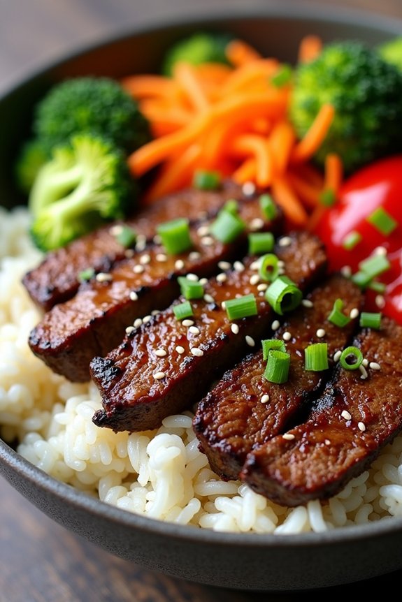 honey soy glazed steak