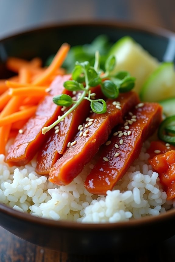 korean tuna rice bowl
