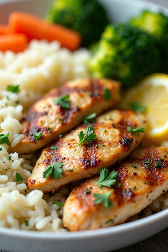 lemon herb chicken bowl