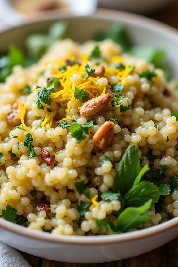 lemon herb quinoa rice bowl