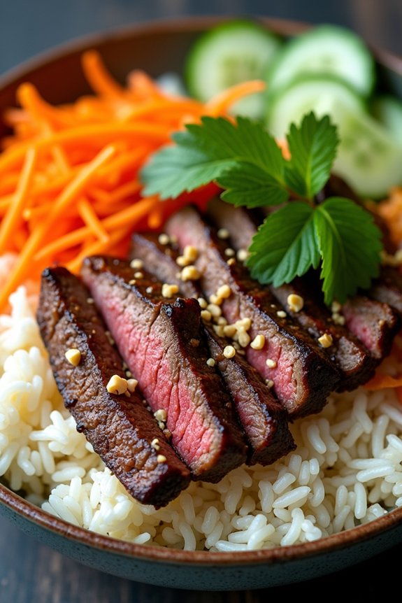 lemongrass steak rice bowl
