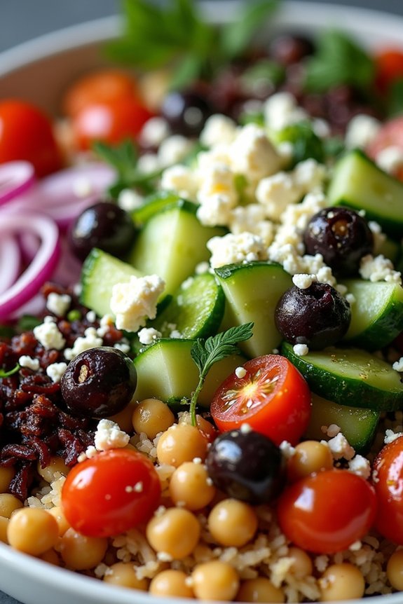 mediterranean chickpea rice bowl