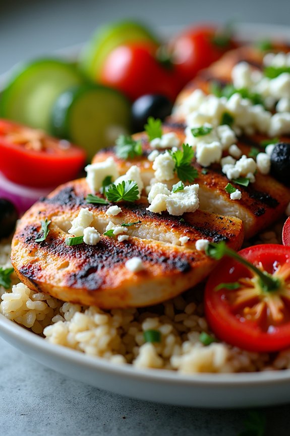 mediterranean grilled chicken bowl