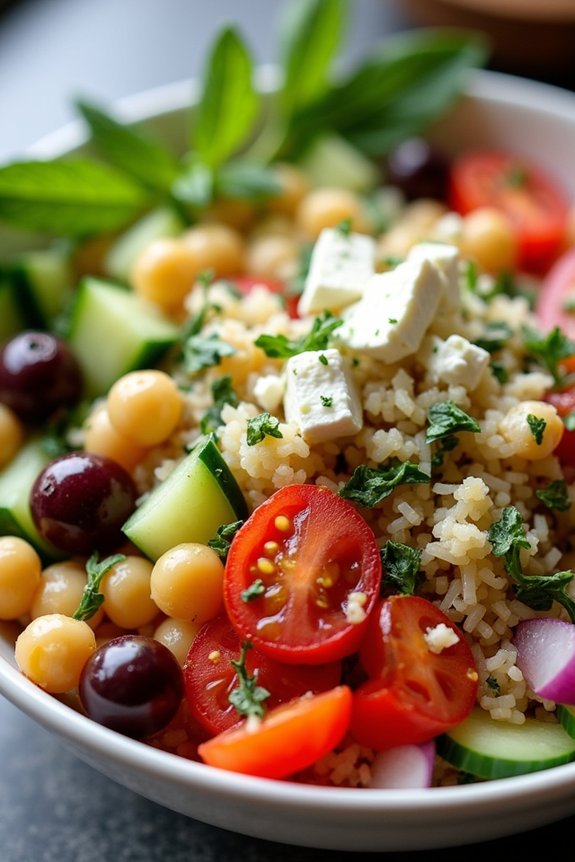 mediterranean herb rice bowl