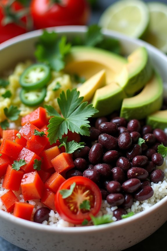 nutritious black bean bowl