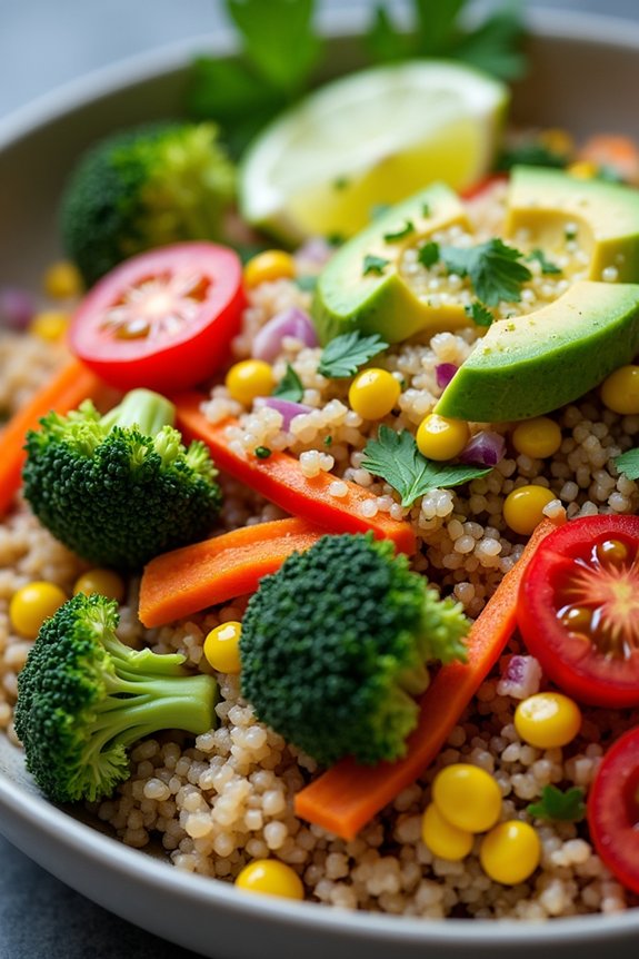 nutritious veggie quinoa bowl