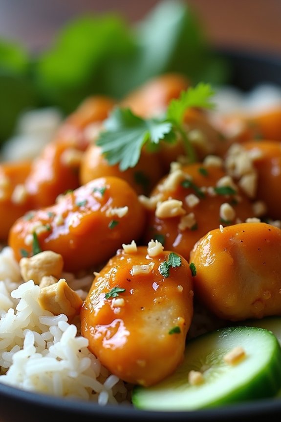 peanut satay chicken delight