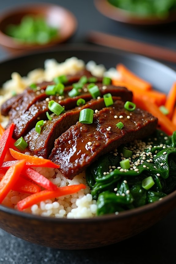 savory korean beef rice bowl