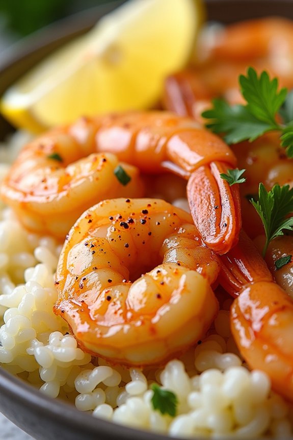 savory shrimp rice bowl
