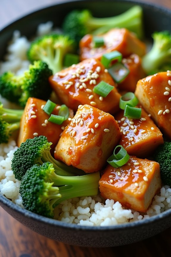 sesame ginger chicken bowl