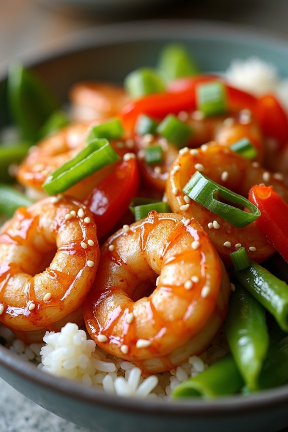 sesame soy shrimp bowl