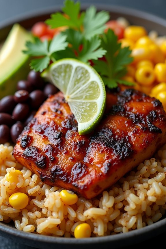 smoky bbq chicken bowl delight