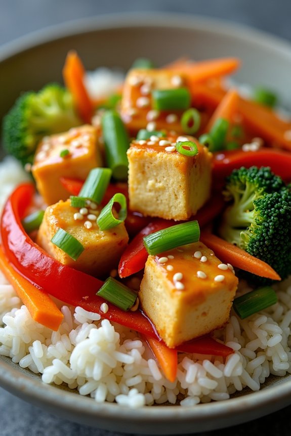 soft tofu vegetable stir fry