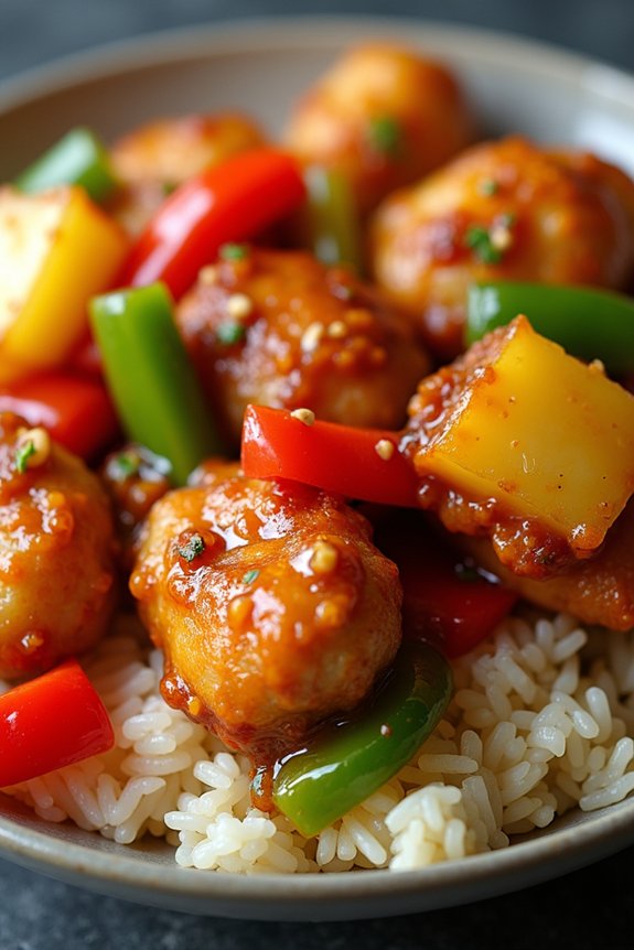 sweet and sour chicken bowl
