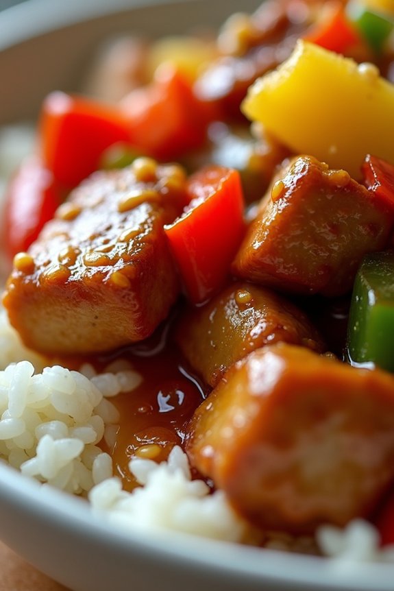 sweet and sour pork bowl