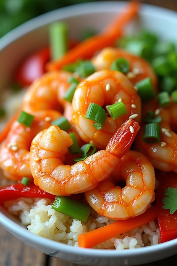 sweet chili shrimp bowl